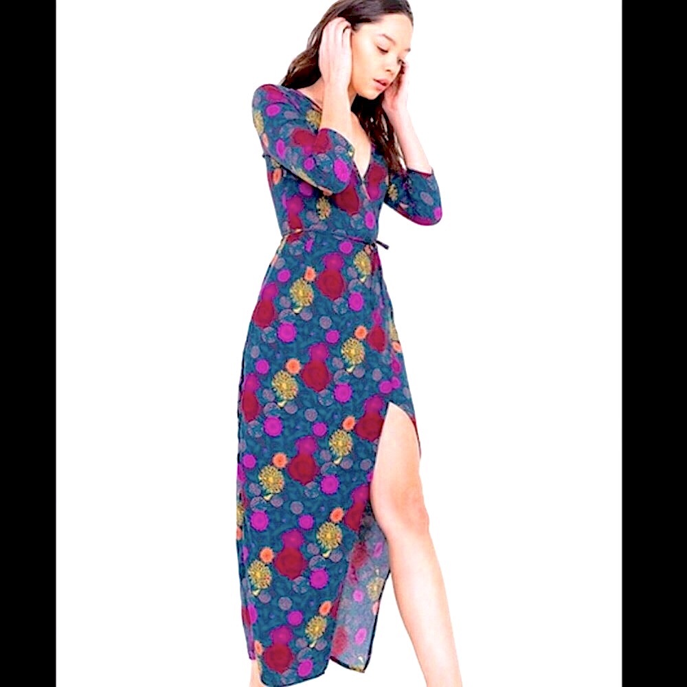 American apparel bohemian wrap dress